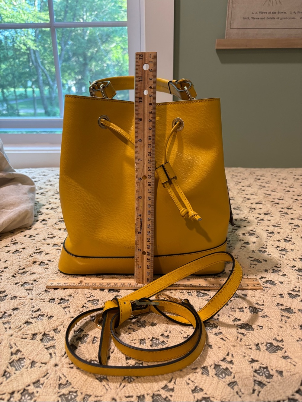 Yellow Drawstring Bucket Crossbody Bag - Classic Women's Style
